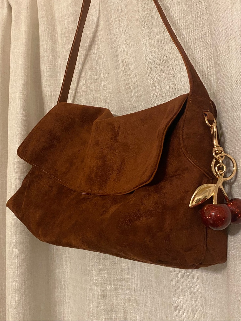 Faux Suede Slouchy Handbag - Picture 4 of 7